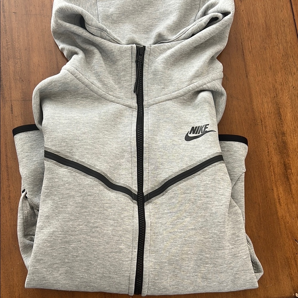 Nike Tech Gray Full Zip-Up Hoodie
